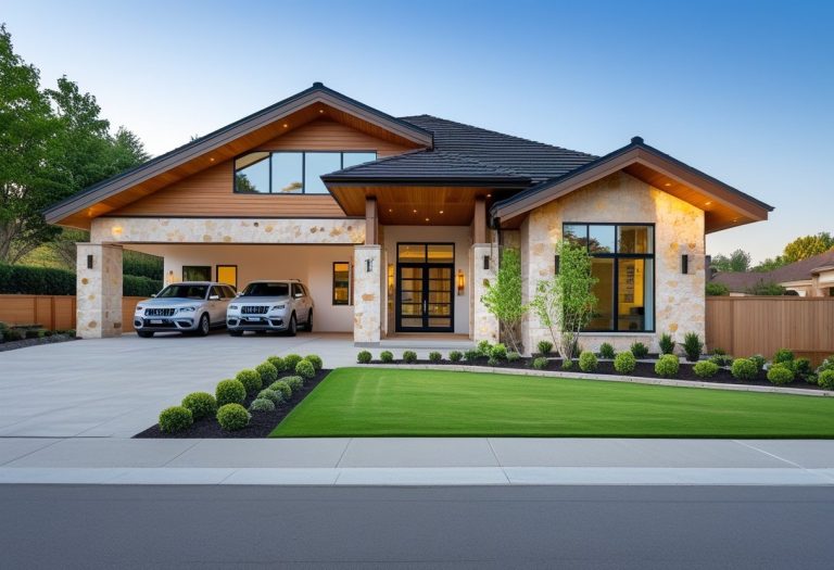 Modern Sloped Roof House