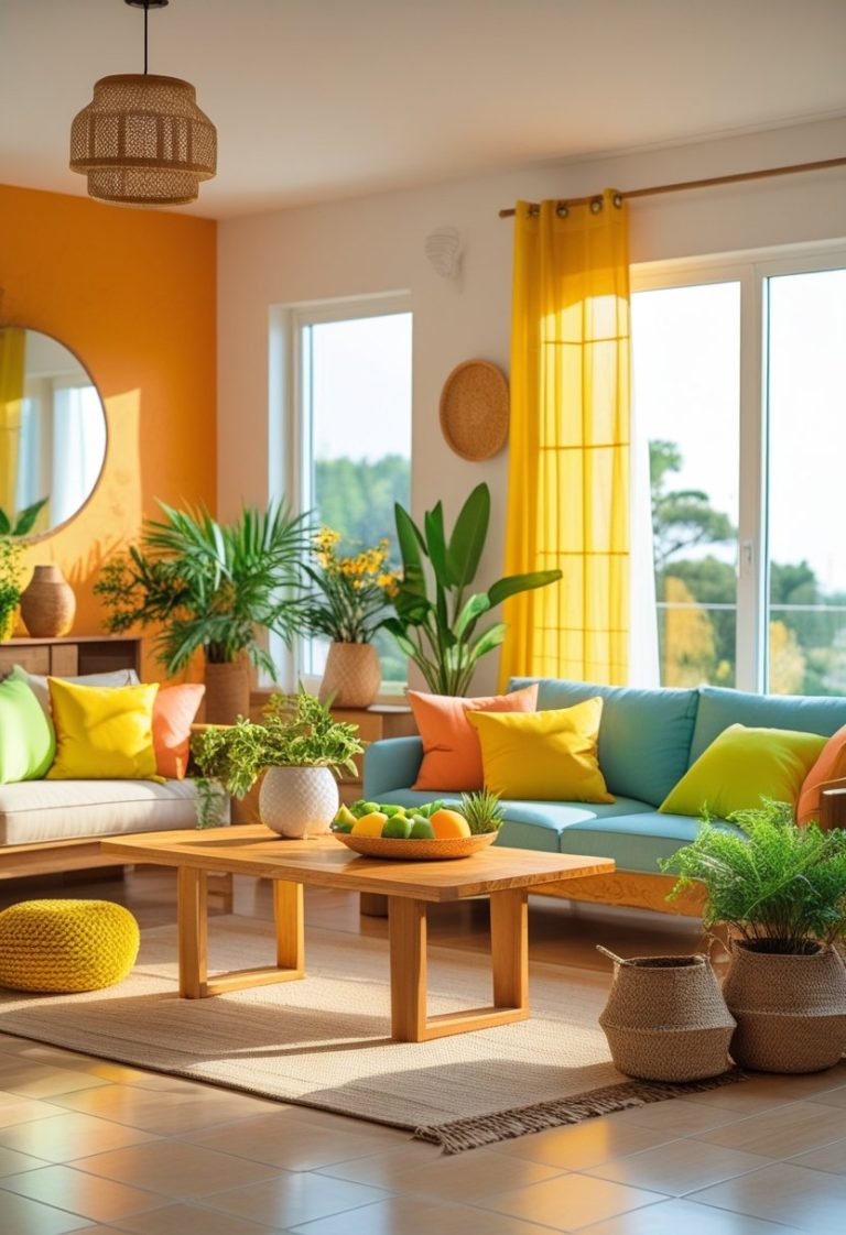 Colorful Summer Living Room Inspiration