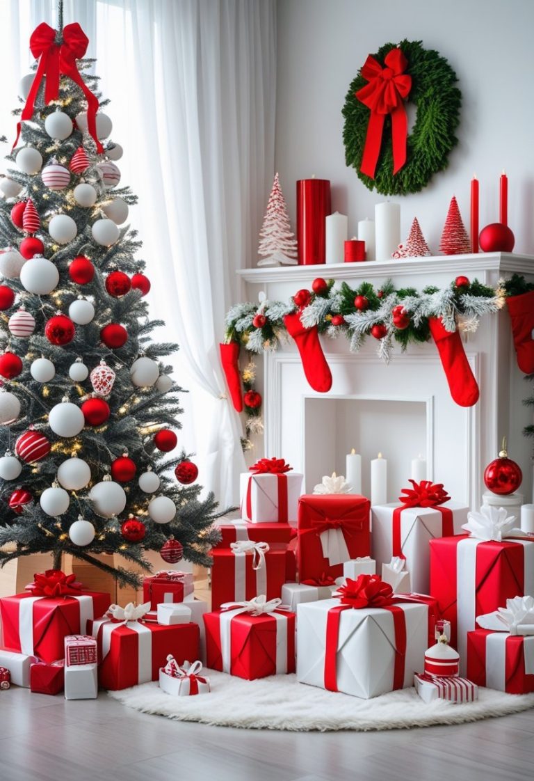 Red & White Christmas Décor