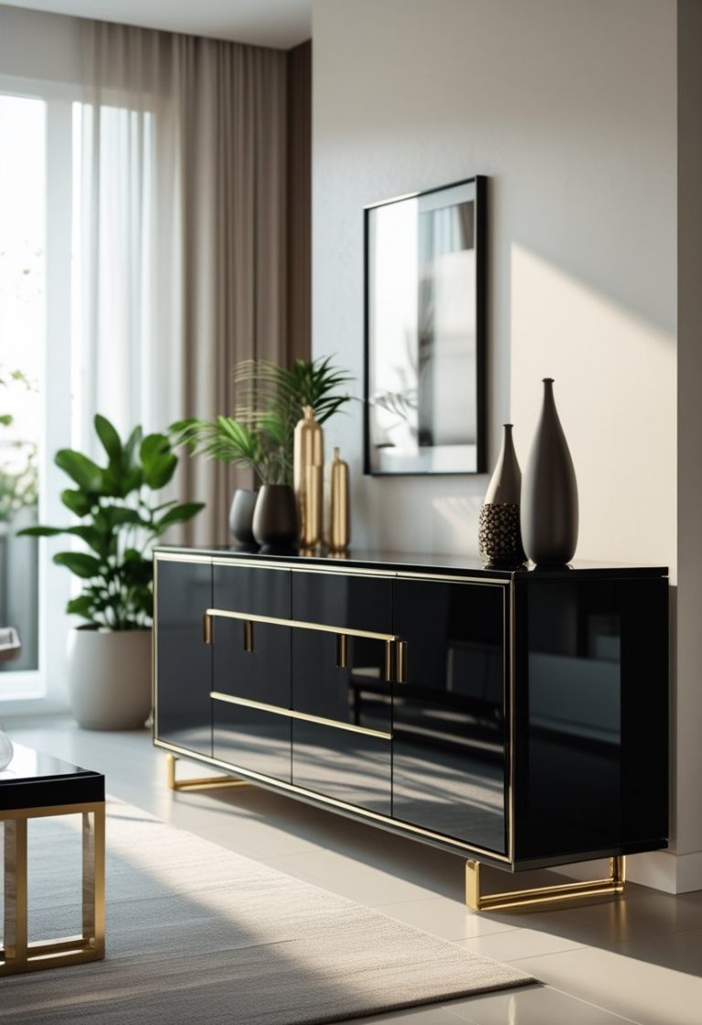 Modern Black Sideboard