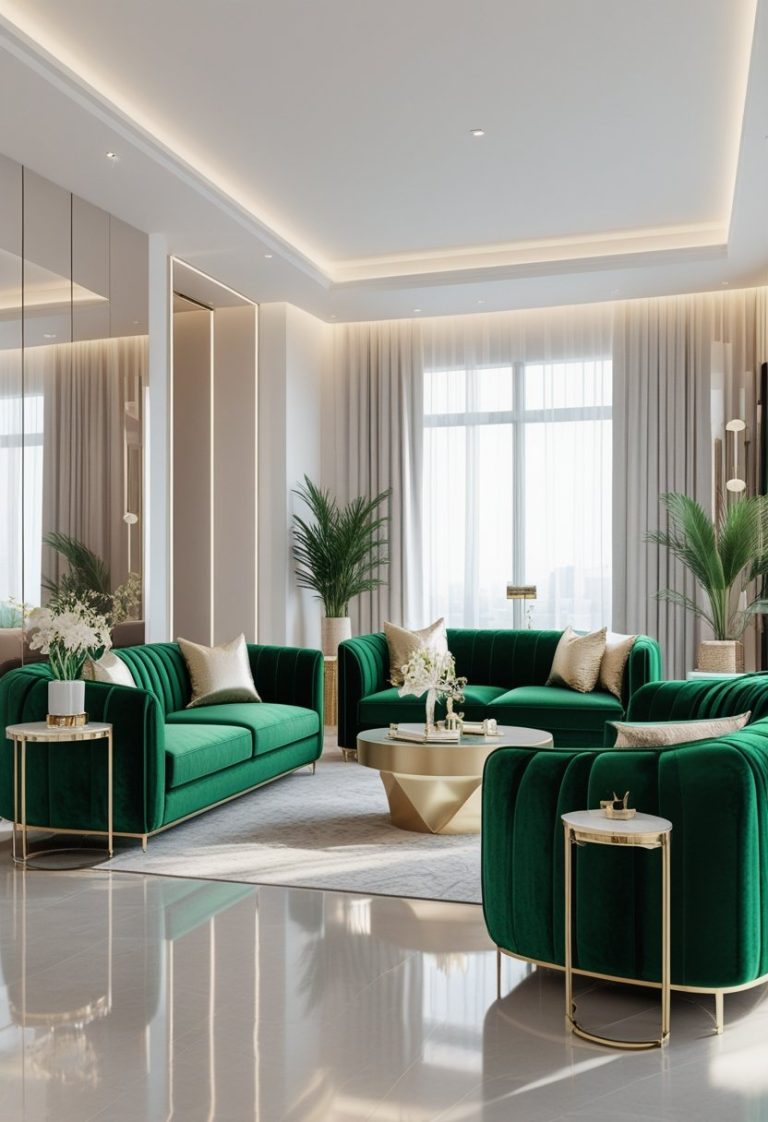 Green Velvet Sofa