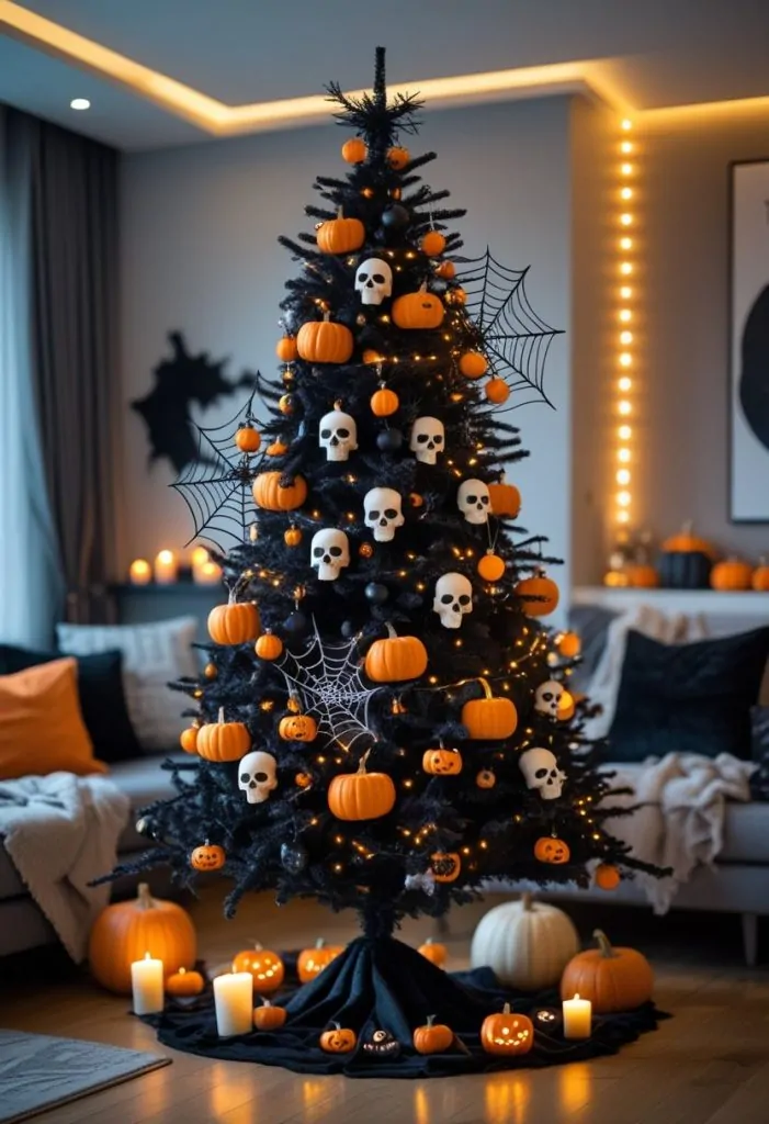 Spooky-Chic Halloween Tree Ideas