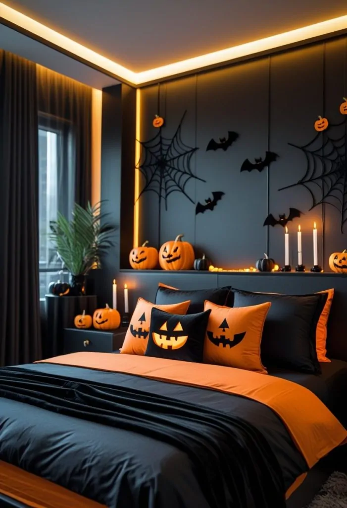 Spooky-Chic Halloween Bedroom