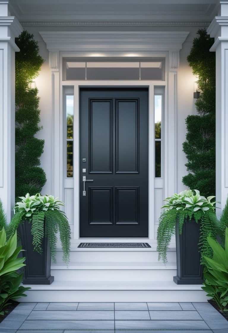 Chic Black Front Door