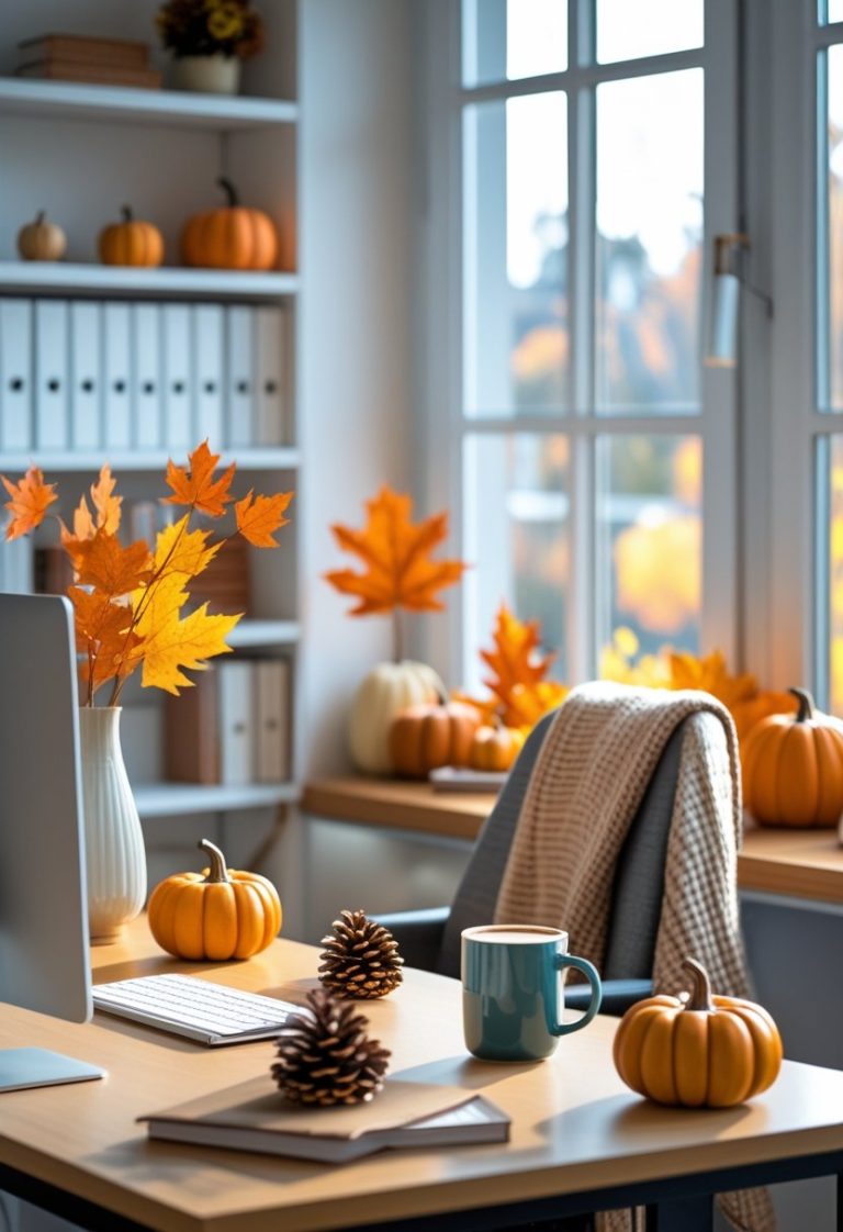 Stylish Fall Office Decor