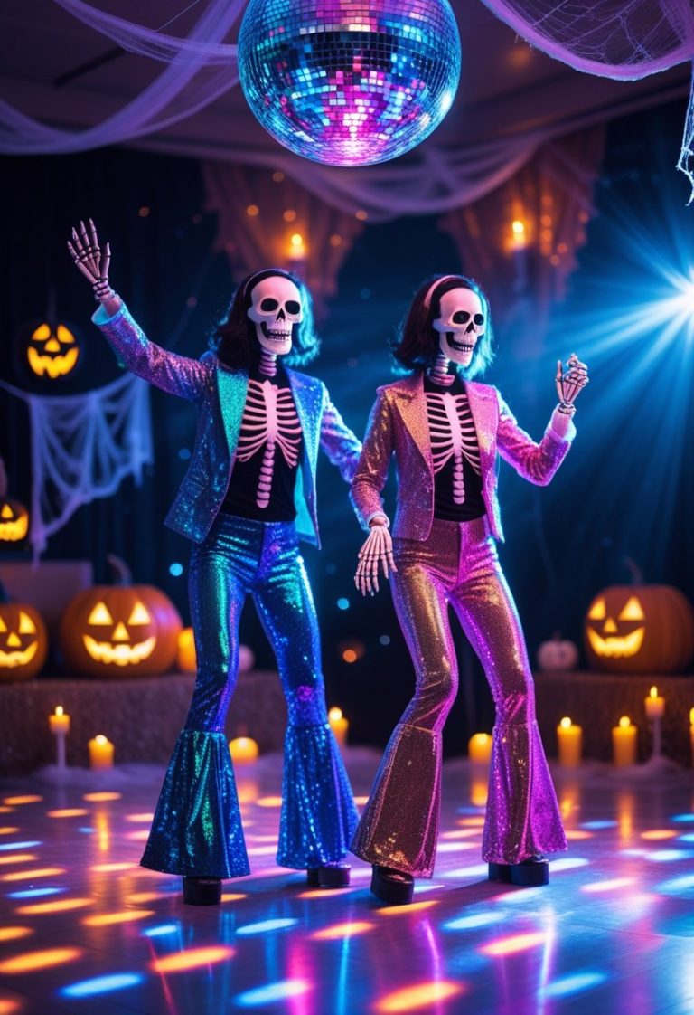 Neon Skeleton Disco Party