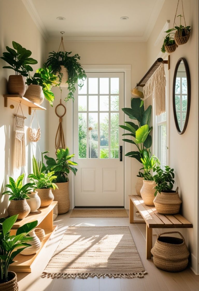 Warm Boho Entryway Ideas